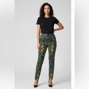 Opening Ceremony Multicolor Printed Silk Blend Ankle Trousers Sz 0